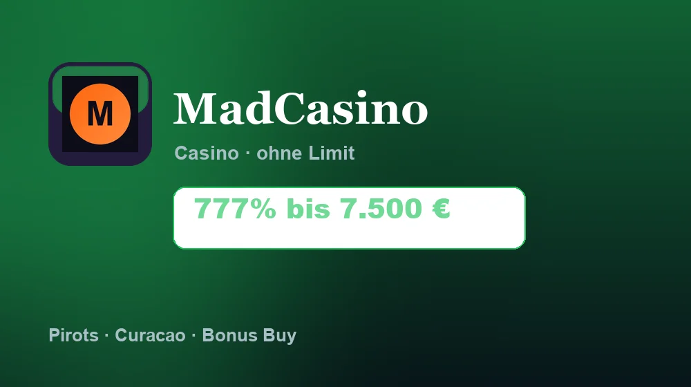 Screenshot von MadCasino Casino